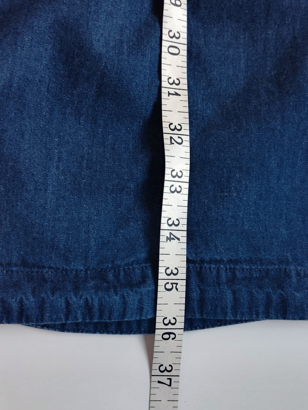 NWOT Old Navy Denim-Style Short Sleeve Dress - Navy Blue, Size XL - Picture 5 of 9